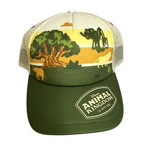 Walt Disney World Hat Snap Back Trucker Hat Cap Mesh Animal Kingdom Unisex